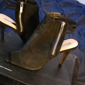 Macys INC suede peep toe sandals